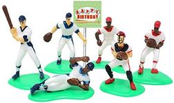 Cake Supply Shop 6 Pc. 2-1/2 Inch Baseball Players Cake Topper Set