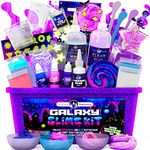 Original Stationery Galaxy Slime Kit, Fun Slime Set with Glow in The Dark Stickers and Glow in The Dark Powder to Make Glitter Slime & Galactic Slime!