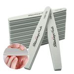 BlinkingNails Sponge Nail File and Buffers 10Pcs for Nail Art Care Double Sides Design 100/180 Grit Nail Buffer Professional Manicure Nail Tools Color Gray