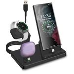 Charger Dock Station compatible with Samsung Galaxy Watch,Phones, Buds, 3 in 1 Fast Charging Stand for Samsung Galaxy S Note Z A M J Series,Galaxy Watch Ultra,7,6,5,4,3,Active,Galaxy buds/live/Pro