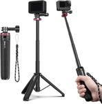 20in Extendtable Selfie Stick Tripod for Gopro - ULANZI MT-32 Action Camera Mini Tripod w Hand Strap 5 Stage Lightweight Portable Vlog Accessories for GoPro Hero 11 10 9 8 7 6 5/Max/DJI OSMO Action