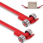 BBTEQEKN 3T Prylever Bar 6600 Lbs Capacity Steel Pry Lever Bar Heavy Duty with Wheels Prylever with 5FT Length Handle (2 Pack)