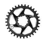 Funn Solo DX Narrow Wide Chainring for 9 10 11 12 Speed Chain, Fits SRAM Direct Mount Interface Crankset, 3mm Offset, Single Speed Bike Chain Ring for MTB, BMX Bike and Road Bike (32T, Black)