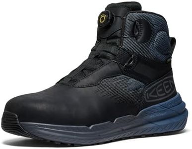 KEEN Utility Men's Snapline Rf Waterproof Boot (Carbon-Fiber Toe) Work, Vintage Indigo/Black, 7 UK