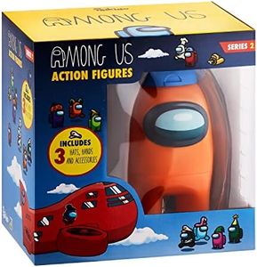 Among Us Figurines d'action de collection avec accessoires – Série 2 (Orange)