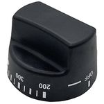 Whole Parts Thermostat Knob with Self Clean (Black) Part #PB010187 - Replacement and Compatible with Some Viking Gas and Oven Ranges - Replaces PB010187 - Non-OEM Appliance Parts - 2 Yr Warranty