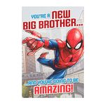 Hallmark 25501671 Medium "Going To Be Amazing" Spiderman Baby Brother Card