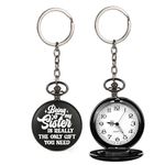 GT Gala Time Pocket-Watch Keychain Creative Rakshabandhan Gifts, Birthdays Keychains Gifts for,Sisters,siblings and Friends, Unique Keyring (Sister - Only gift you need)