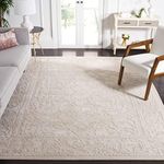 SAFAVIEH Reflection Collection Area Rug - 6' x 9', Creme & Ivory, Boho Tribal Distressed Design, Non-Shedding & Easy Care, Ideal for High Traffic Areas in Living Room, Bedroom (RFT665D)