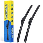 SIMPWIBLD OEM QUALITY 28" + 14" Premium All-Seasons Stable And Quiet Windshield Wiper Blades (Set of 2) U/J HOOK