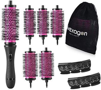 Hivexagon Set di Spazzole per Capelli Rotondo con Cilindri Removibili per Capelli Styling (1.9 & 2.1 & 2.4 inch +clip)
