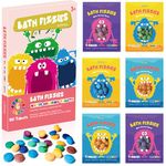 Elfinbay Bath Color Tablets for Kids, 180 Count Color Changing Bath Fizzies for Kids Boys Girls (6 Pack, 30 Tablets Each), Fizzy Water Color Drops for Bathtub in 6 Bright Colors, Non-Toxic & Fragrance Free