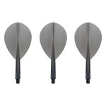 Condor Darts Flight Plain Clear Black Teardrop S