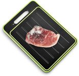 Miracle Melt 2 in 1 Defrosting Tray/Cutting Board, Dual Sided Grinding Chopping Board with Knife Sharpener for Frozen Meat
