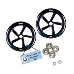 HUDORA Narrow Replacement Wheel Set - 2 PU cast replacement wheels for HUDORA BigWheel 205 Scooter - Fast & slim 205mm replacement wheels with ABEC 5 bearings