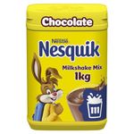 Nesquik Chocolate Flavoured Milkshake Powder, with Vitamin C & D, 1kg Tub (Pack of 1)