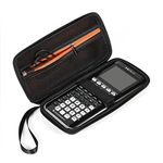 BOVKE Hard Graphing Calculator Carrying Case for Texas Instruments TI-84 Plus CE/TI-83 Plus CE/Casio fx-9750GII, Extra Zipped Pocket for USB Cables, Manual, Pencil, Ruler and Other Items, Black