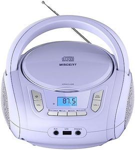 Radio CD Player with Bluetooth,FM Radio,USB MP3 Playback,AUX-in,Headphone Jack,CD-R/RW and MP3 CDs Compatible,Portable CD Players for Home or Outdoor