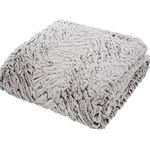 Catherine Lansfield Wolf Faux Fur 150x200cm Blanket Throw Neutral