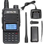 Retevis RT85 Ham Radio, Long Range 2 Way Radio Scanner, 2m/70cm Ham Radio, 200 Channels, LCD Display, Professional Two Way Radio for Outdoor Adventure, Hunting (Black, 1Pcs)