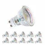 sanlumia 10 X 6W Gu10 Super Bright 100 Degree Wide Beam Angle LED Spotlight Bulb 500lm 75W Halogen Equivalent Natural White 4000K