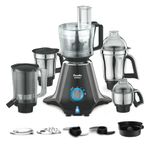 Preethi Zodiac MG-218 mixer grinder, 750 watt, Black/Light Grey, 5 jars - 3 In 1 insta fresh juicer Jar & Master chef food processor Jar, Vega W5 motor with 5yr Warranty & Lifelong Free Service