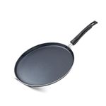 Judge by Prestige 28Cm Everyday Non-Stick Tawa (Aluminium) | Low Oil Cooking | Easy to Clean |Cool Touch Handle, Black