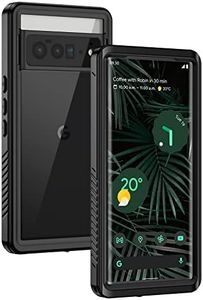 Lanhiem Pixel 6 Pro Case, IP68 Waterproof Dustproof Shockproof Case [NOT for Pixel 6] with Built-in Screen Protector, Full Body Rugged Protective Cover for Google Pixel 6 Pro 5G, Black/Clear