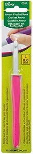 Clover 1055/L Amour Crochet Hook, Size L/8.0mm