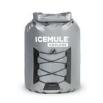 ICEMULE Pro Large Collapsible Backpack Cooler – Hands Free, 100% Waterproof, 24+ Hours Cooling, Soft Sided Cooler for Hiking, Camping, Fishing & Picnics, 23 Liter, Fits 24 Cans + Ice, Grey