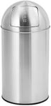 GarveeHome 18.5 Gallon/70 Liter Trash Can, Garbage Can with Push Lid, Heavy Duty Stainless Steel Waste Bin with Removable Inner Bucket, Outdoor Trash Bin for Commercial Use