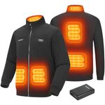 Gokozy Heated Jacket Fleece with 7.4V 10000mAh battery pack,Heated Vest for Men and Women Heated Body Warmer for Outdoor Motorcycle Riding, Skiing, and Fishing