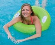 Mamadev®:- Adult Swimming Ring Inflatable Pool Float Tube Circle Water Toys Air Mattress Pool Swim Tube with 2 Handles (Size - 30''inch)(Multi Color)(8 Years up)(1 PIS)