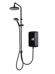 Triton Showers GEAMDU93 Amore DuElec | Shower Electric | 9.5KW | Black Gloss I Electrical Showers | With Showerhead and Anti Twist Hose | Rainfall Shower Head | For Bathrooms