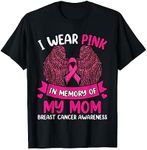 Breast Cancer Shirt, I Wear Pink In Memory Of My Mom T-Shirt