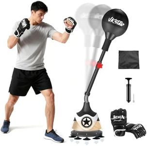 Boxing Bag with Stand for Teens & Adults -for Training Boxing Equipment Stress Relief and Fitness Set with Reflex Bag & Gloves，Home Gym Equipment