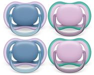 Philips Avent Ultra Air Pacifier 6-18m, Blue Hush/Lush Lilac, 4 pack SCF085/54