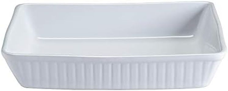 Mason Cash 2001.55 Classic Collection Stoneware Rectangular Roaster, 33.4X 27.1x 6.9cms, White 28418