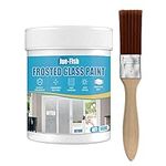 Frosted Glass Spray Paint for Windows and Door,Shading Waterproof Frosted Glass Paint,Door and Window Frost Spray,UV Resistant Glass Paint Matte Hazy Frost With Brush