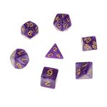 Enakshi 7X Polyhedral Dice 16mm for Dungeons and Dragons DND MTG Table Games Purple|Role-Playing Game dice|Polyhedral dice|Dice|Dice Set|Specialty dice|Gaming dice|