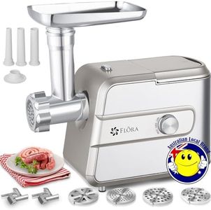 Flora Electric Meat Mincer-Heavy Duty Meat Grinder Machine with Sausage Filler Stuffer and Kibbe Maker - Multifunctional Meat Processor, Mixer, Sausage Maker for Home Use Grinding-Model No. MGM-GT550