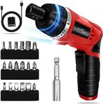 STORMHERO Cordless Electric Screwdriver, Electric Screwdriver Power Drill Bits, 18in1 Rotatable Electric Screwdriver, Rechargeable DIY Tools With LED light & QC3.0 Charger For Home, Office, Workplace