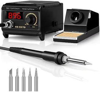 Soldering Station,°C/°F Digital Display Soldering Iron Station Kit,60W Soldering Iron,392°F to 896°F Temperature, Anti-Static,Grounding Wire,Built-in Transformer,ESD Safe,Soldering Tips,DIY
