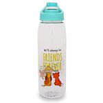 Disney Fox and The Hound Friends Forever 28-Ounce Water Bottle with Lid | BPA-Free Plastic Sports Jug with Leakproof Screw-Top Lid | Hydration for Outdoor Activities, Gym Fitness