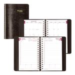 Brownline® 2025 Essential Daily/Monthly Planner, Appointment Book, 12 Months, January to December, Twin-Wire Binding, 8" x 5", Black (CB634W.BLK-25)