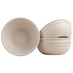 Re Play 20 oz Bowls Set of 4, Made in The USA from Heavyweight Recycled Milk Jugs, Virtually Indestructible, BPA Free, Dishwasher & Microwave Safe, Great for Kitchen or Outdoor, Sand