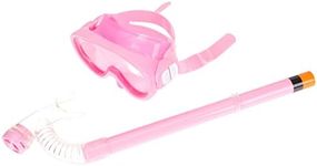 BESPORTBLE Kids Swim Mask, Kids Snorkel Set Children Anti-Fog Diving Mask Swimming Goggle Snorkeling Gear Semi-Dry Snorkel Equipment for Children Boys Girls Juniors Pink 1 Set