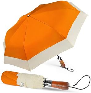 Lejorain Lejorian Large Compact Golf Umbrella - 54inch Folding Umbrella Portable Windproof Auto Open Close 210T Teflon Canopy