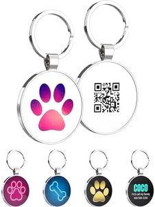 KEKID Personalized QR Code Pet ID Tags - Custom Dog & Cat Names, Free Online & Scan QR Receive Instant Location Alert Email