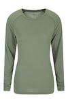 Mountain Warehouse IsoCool Dynamic Womens Top - Comfortable Ladies Tshirt, Long Sleeve Top, Lightweight, Fast Dry, Breathable - For Spring Summer, & Travelling Khaki 12